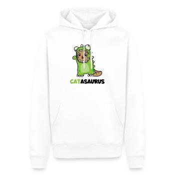 Catasaurus cat dino costume dinosaure - Sweat à capuche Premium bio Homme - blanc - Devant - Nico (187cm)