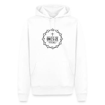 Chrétien - couronne d'épines - Sweat à capuche Premium bio Homme - blanc - Devant - Nico (187cm)