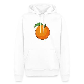 Cadeau de vitamine C de fruits sains savoureux orange - Sweat à capuche Premium bio Homme - blanc - Devant - Nico (187cm)