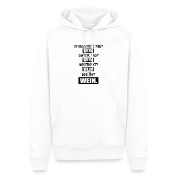 Immer Wein. Rein mit dem Wein. - Männer Premium Bio Hoodie - Weiß - Vorne - Nico (187cm)