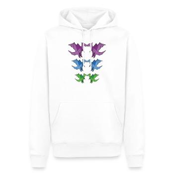 Origami Drache Falten Japanische Kunst Geschenk - Männer Premium Bio Hoodie - Weiß - Vorne - Nico (187cm)