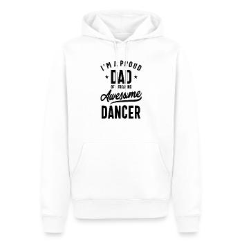 Ich bin ein stolzer Vater eines verdammt tollen Tänzers - Männer Premium Bio Hoodie - Weiß - Vorne - Nico (187cm)