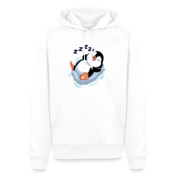 schlafender Pinguin Müde Auszeit Pause Antarktis - Männer Premium Bio Hoodie - Weiß - Vorne - Nico (187cm)