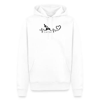 Usedom - battement de coeur - Sweat à capuche Premium bio Homme - blanc - Devant - Nico (187cm)