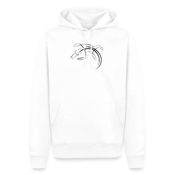 Minimalist crocodile - Men’s Premium Organic Hoodie - white - Front - Nico (187cm)