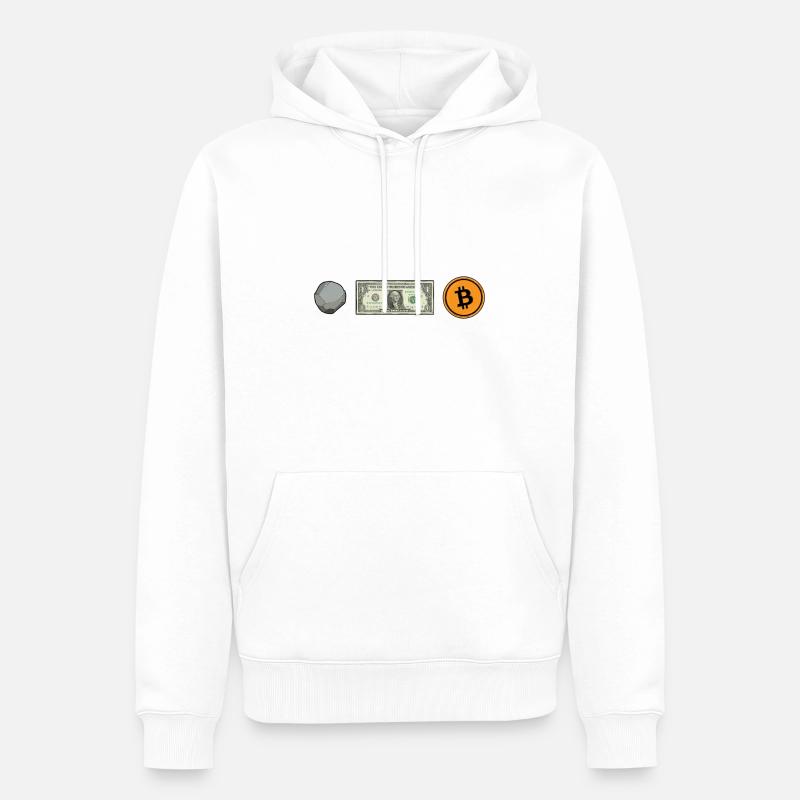 Bitcoin Evolution - Männer Premium Bio Hoodie - Weiß