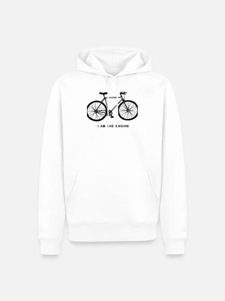 I am the Engine - Männer Premium Bio Hoodie - Weiß
