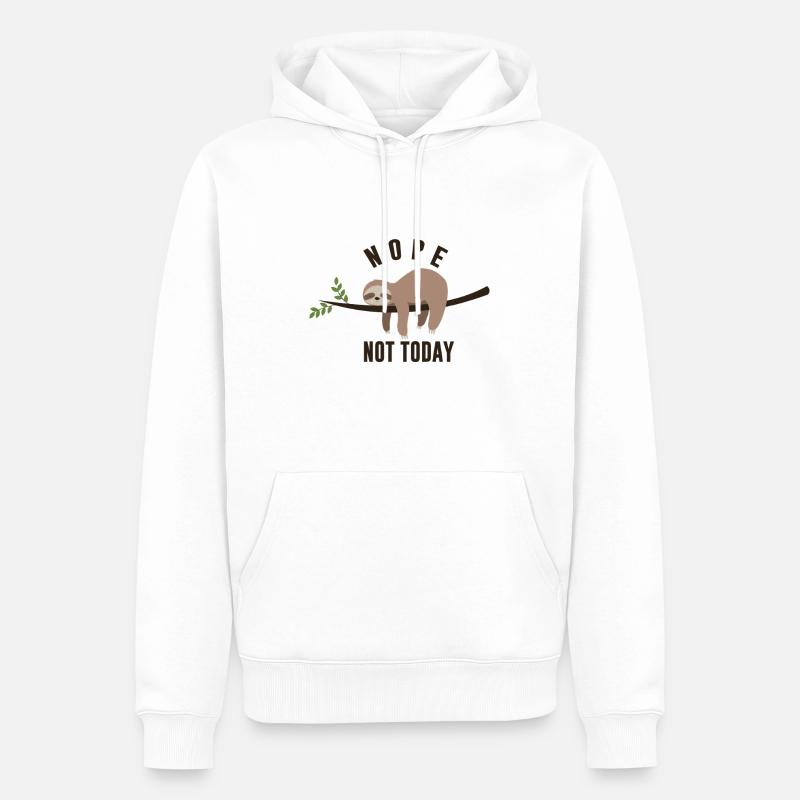 Keep Calm And Sloth On - Männer Premium Bio Hoodie - Weiß