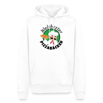 Weltbester Pizzabäcker - Männer Premium Bio Hoodie - Weiß - Vorne - Nico (187cm)