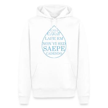 steter tropfen höhlt den stein latein im tropfen - Männer Premium Bio Hoodie - Weiß - Vorne - Nico (187cm)