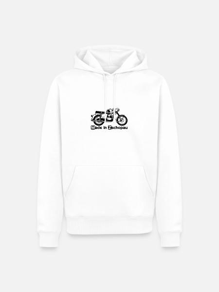 MZ Motorrad RT 125 Oldtimer Geschenkidee DDR - Männer Premium Bio Hoodie - Weiß