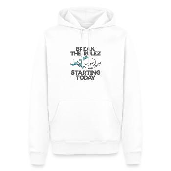Brisez la règle à partir d'aujourd'hui - Sweat à capuche Premium bio Homme - blanc - Devant - Nico (187cm)