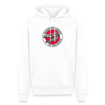 Paléontologue en formation - Sweat à capuche Premium bio Homme - blanc - Devant - Nico (187cm)