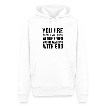 Trust In God - Men’s Premium Organic Hoodie - white - Front - Nico (187cm)
