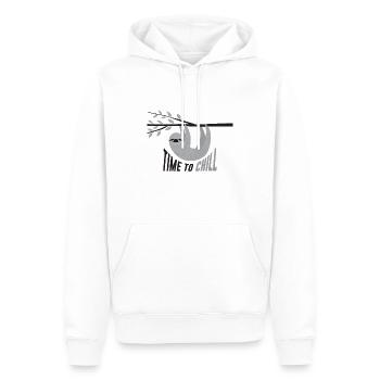 Sloth - Men’s Premium Organic Hoodie - white - Front - Nico (187cm)