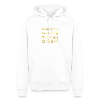 Mécanicien automobile mécanicien automobile dictons de mécanicien automobile - Sweat à capuche Premium bio Homme - blanc - Devant - Nico (187cm)