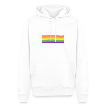 arc en ciel - Sweat à capuche Premium bio Homme - blanc - Devant - Nico (187cm)
