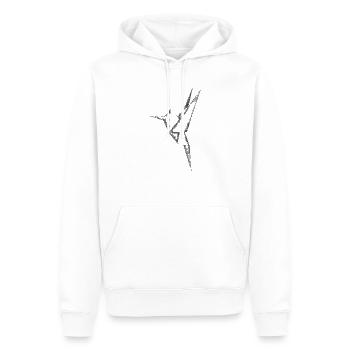 origami - Sweat à capuche Premium bio Homme - blanc - Devant - Nico (187cm)