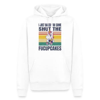 Je viens de vous en cuire un peu ferme la licorne Fucupcakes - Sweat à capuche Premium bio Homme - blanc - Devant - Nico (187cm)