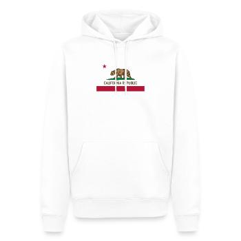 Souvenir cadeau californien drapeau cali - Sweat à capuche Premium bio Homme - blanc - Devant - Nico (187cm)