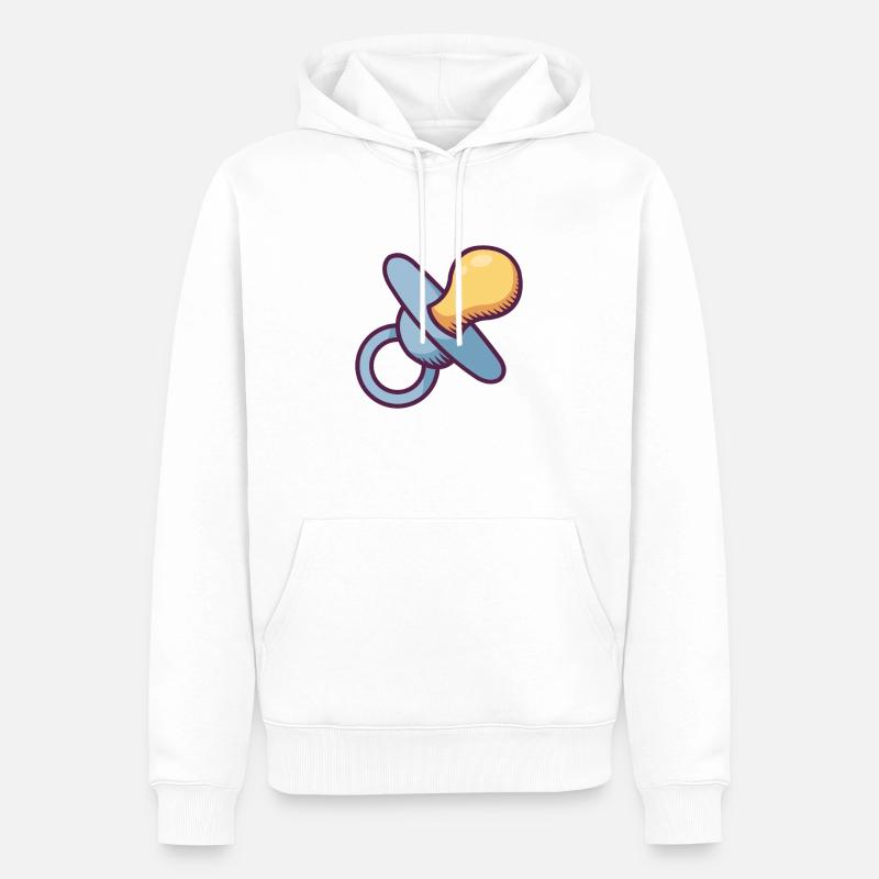 Baby Essential - Männer Premium Bio Hoodie - Weiß