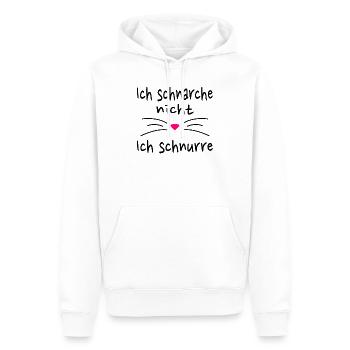 Ich Schnarche nicht Ich Schnurre Katze Geschenk - Männer Premium Bio Hoodie - Weiß - Vorne - Nico (187cm)