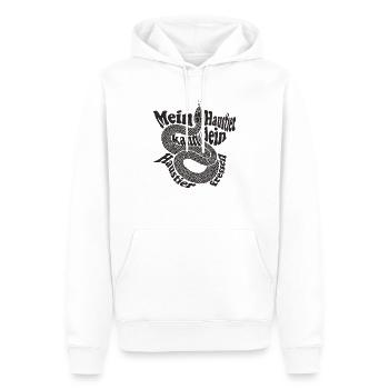 Mein Haustier kann dein Haustier fressen - Männer Premium Bio Hoodie - Weiß - Vorne - Nico (187cm)