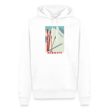 ski - Men’s Premium Organic Hoodie - white - Front - Nico (187cm)
