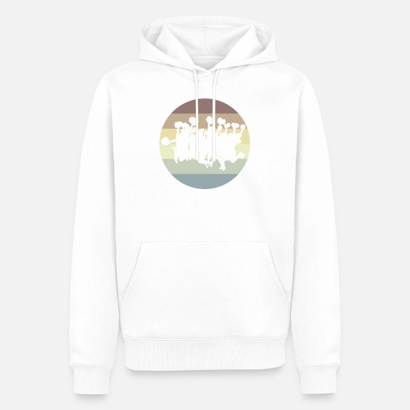 Cheerleading vintage - Sweat à capuche Premium bio Homme - blanc