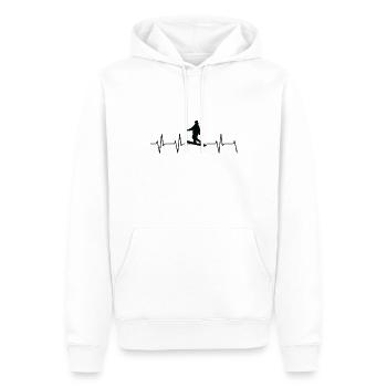 Snowboard - Männer Premium Bio Hoodie - Weiß - Vorne - Nico (187cm)