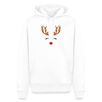 Tenue de Noël de Rudolf - Sweat à capuche Premium bio Homme - blanc - Devant - Nico (187cm)