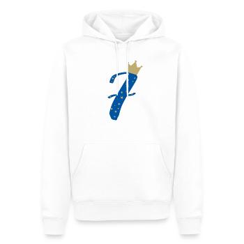 7 seven seven number birthday child gift - Men’s Premium Organic Hoodie - white - Front - Nico (187cm)