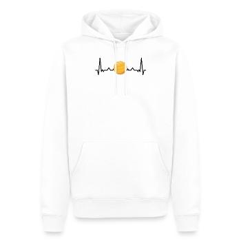 Wasserball Herzschlag Wasserballspieler Geschenk - Männer Premium Bio Hoodie - Weiß - Vorne - Nico (187cm)