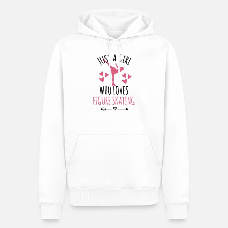 Eiskunstlauf Eiskunstläufer Mädchen Geschenk - Männer Premium Bio Hoodie - Weiß