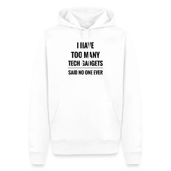 Tech Gadget Geschenke | Tech Gadget Collector - Männer Premium Bio Hoodie - Weiß - Vorne - Nico (187cm)