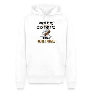 Taschenmesser Sammlergeschenke | Messersammler - Männer Premium Bio Hoodie - Weiß - Vorne - Nico (187cm)