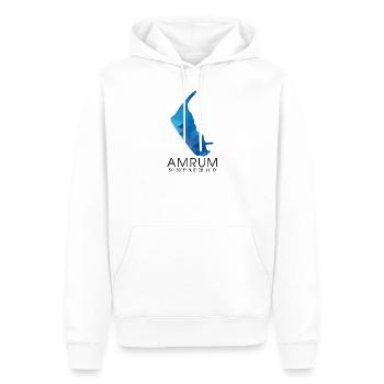 Amrum Ostfriesische Insel Nordsee Karte Polygon - Männer Premium Bio Hoodie - Weiß - Vorne - Nico (187cm)