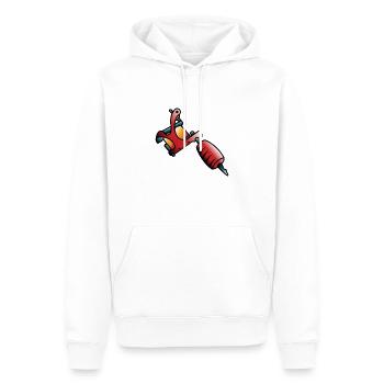 Machine à tatouer - Sweat à capuche Premium bio Homme - blanc - Devant - Nico (187cm)