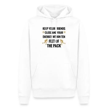Skate Roller Derby pour femmes | Derby à roulettes - Sweat à capuche Premium bio Homme - blanc - Devant - Nico (187cm)