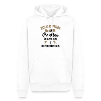 Patins Roller Derby Cadeau de femme Derby Patins à roulettes - Sweat à capuche Premium bio Homme - blanc - Devant - Nico (187cm)