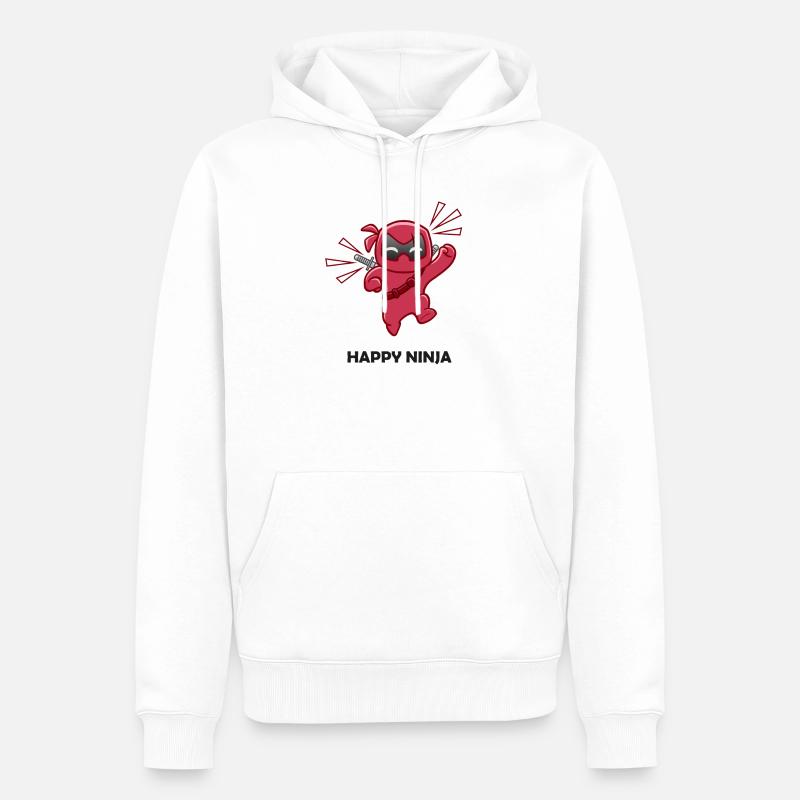Ninja Automation - Männer Premium Bio Hoodie - Weiß