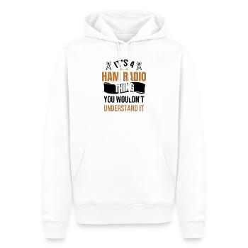 Radio amateur | Amateur radio amateur amateur Ham Radio - Sweat à capuche Premium bio Homme - blanc - Devant - Nico (187cm)