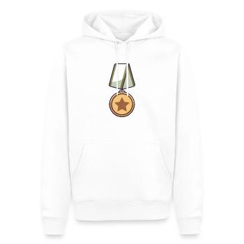 Militärmedaille - Männer Premium Bio Hoodie - Weiß - Vorne - Nico (187cm)