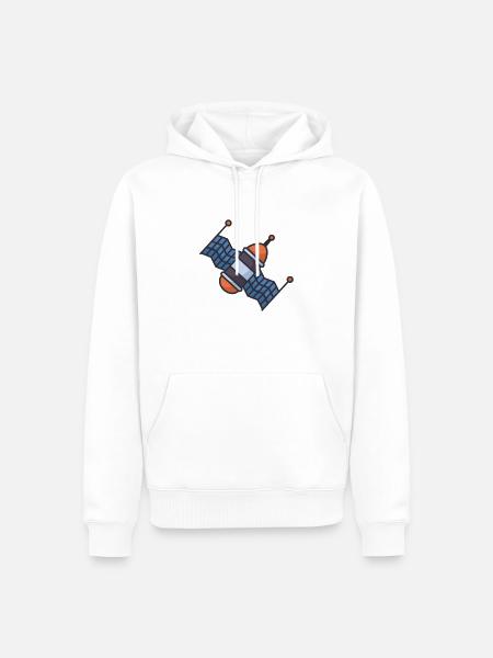 Navire de voyage spatial - Sweat à capuche Premium bio Homme - blanc