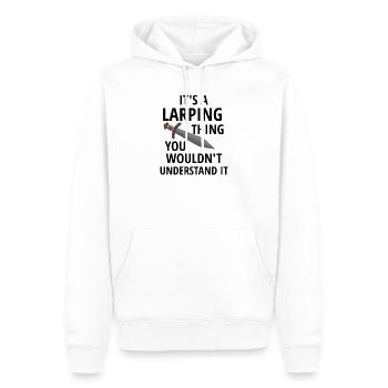 Live-Rollenspiel Larping | Live-Action-Rollenspiel - Männer Premium Bio Hoodie - Weiß - Vorne - Nico (187cm)