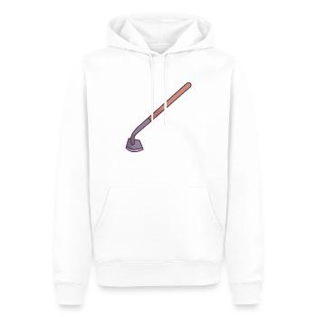 Gardening Hoe - Men’s Premium Organic Hoodie - white - Front - Nico (187cm)