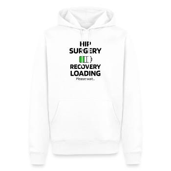 Cadeau de récupération de chirurgie de la hanche hanche artificielle - Sweat à capuche Premium bio Homme - blanc - Devant - Nico (187cm)