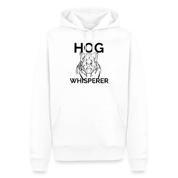 Hog Whisperer | Chasse au sanglier - Sweat à capuche Premium bio Homme - blanc - Devant - Nico (187cm)