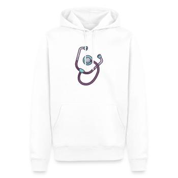 Profession - Sweat à capuche Premium bio Homme - blanc - Devant - Nico (187cm)