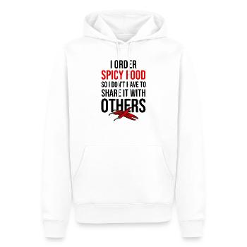 Chili Liebhaber Scharfes Essen Chilischote Pfeffer - Männer Premium Bio Hoodie - Weiß - Vorne - Nico (187cm)